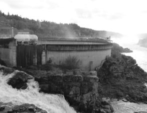 Existing infrastructure at Willamette Falls