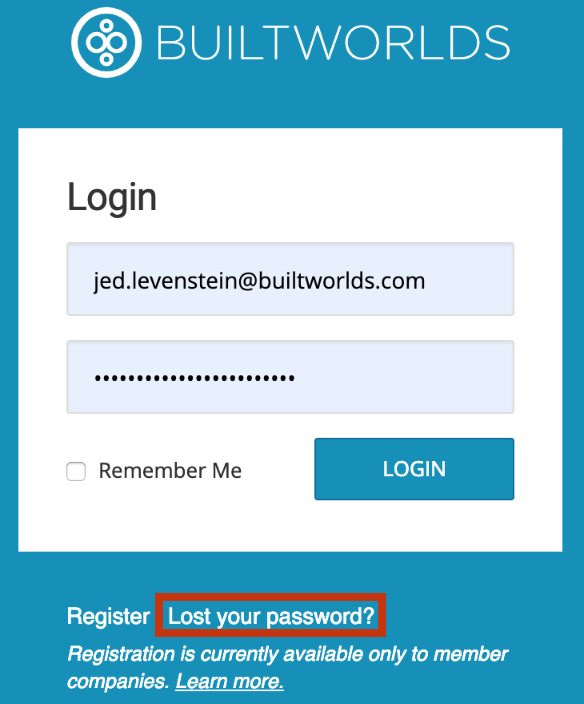 lost password