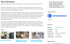 OpenSpace Directory Page