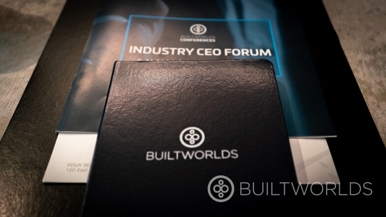 BuiltWorlds notebook, along with an agenda of the forum.