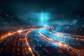A digital transformation roadmap with key milestones and objectives, highlighting the process of integrating technology into traditional business models, Digital transformation strategy concept