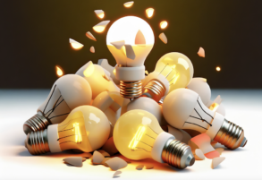 lightbulbs that represent ideas