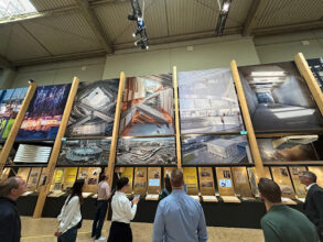 An exhibit at La Fabrique du Métro, a museum about the Grand Paris express.