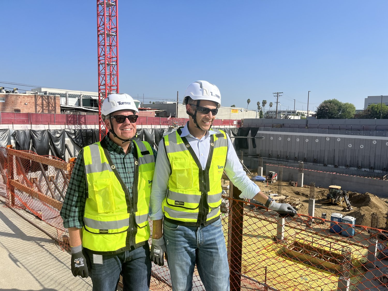 turner construction jobsite wearing ppe with bluebeam ceo