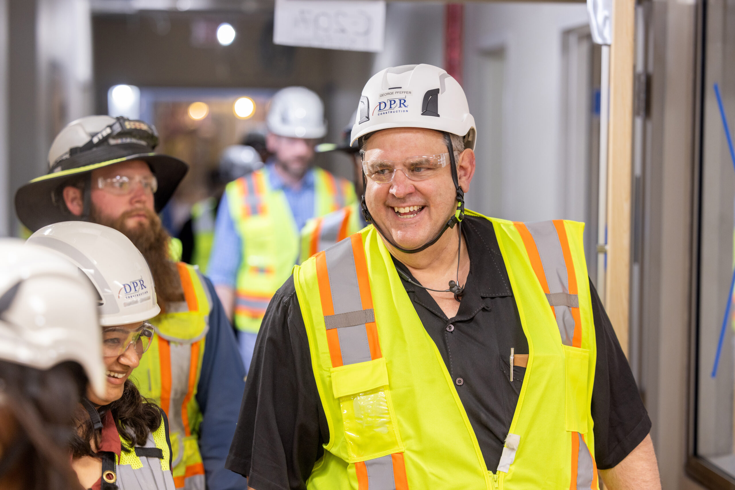 DPR CEO George Pfeffer on a worksite