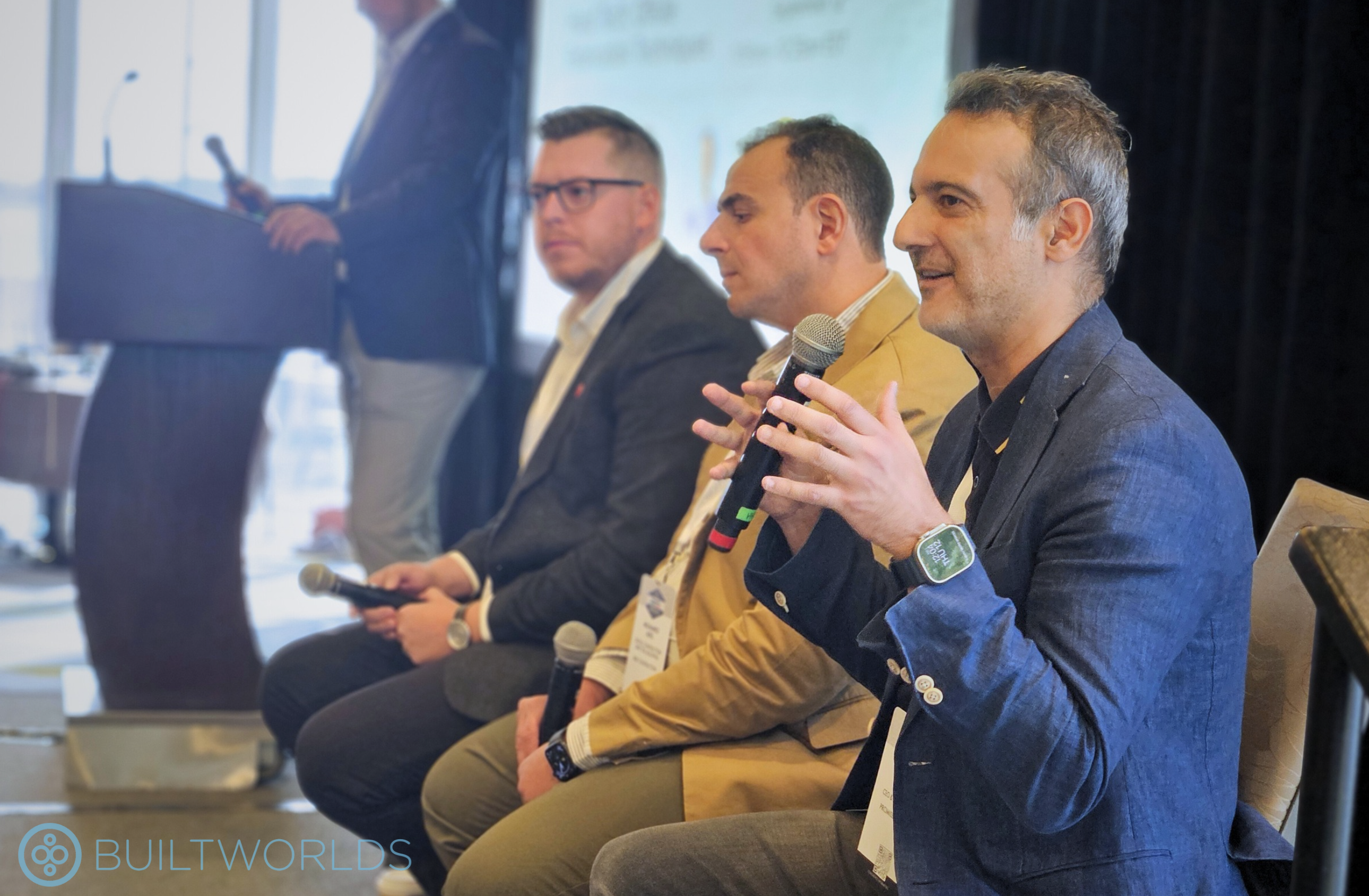 Ramtin Attar, CEO & Co-Founder of Promise Robotics, addressing the audience at BuiltWorlds’ inaugural Toronto Summit.