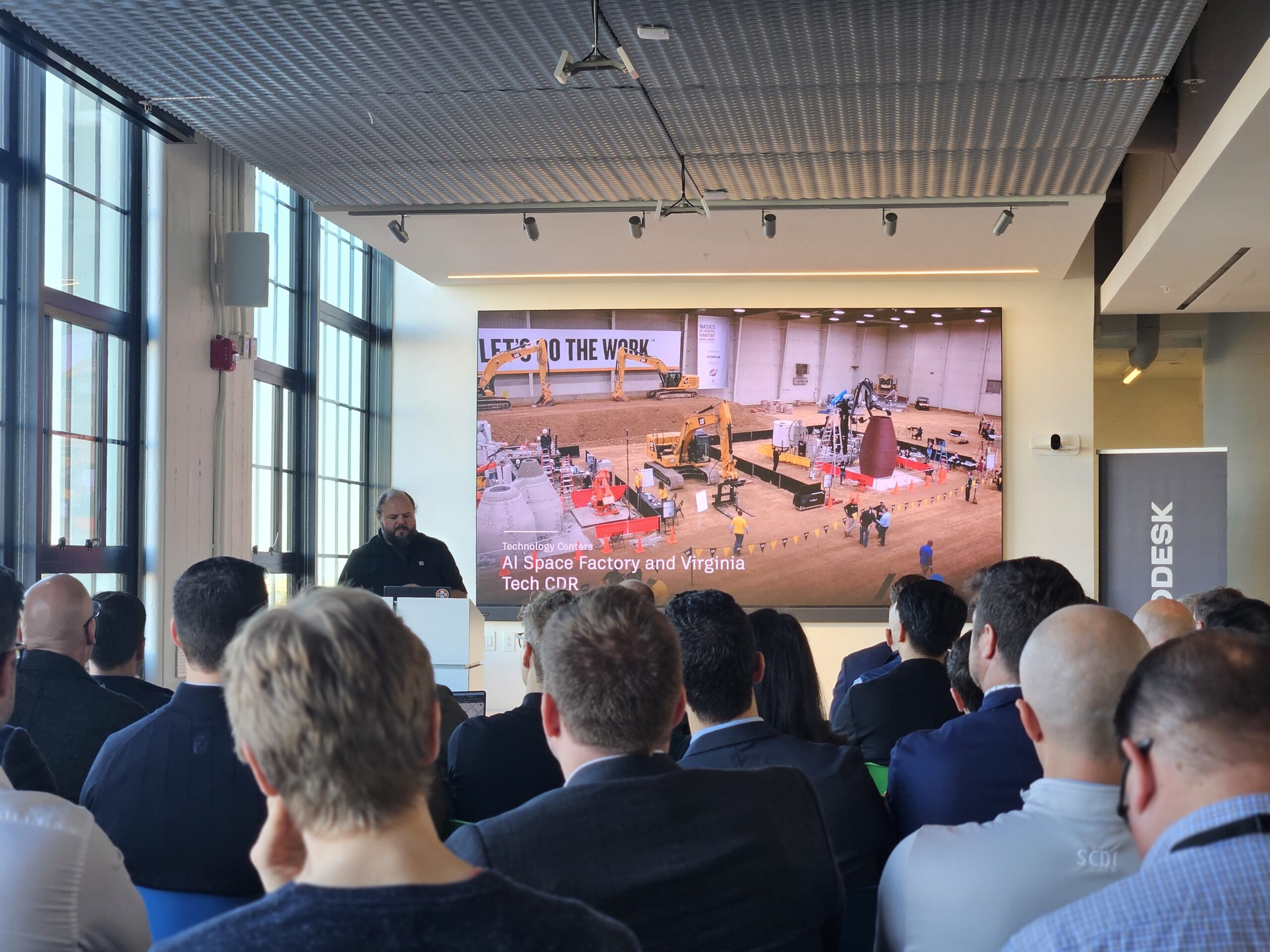 Nathan King, senior industry futures manager at Autdesk, presents to the Venture and Construction Tech Forums on the future of industrialized construction.