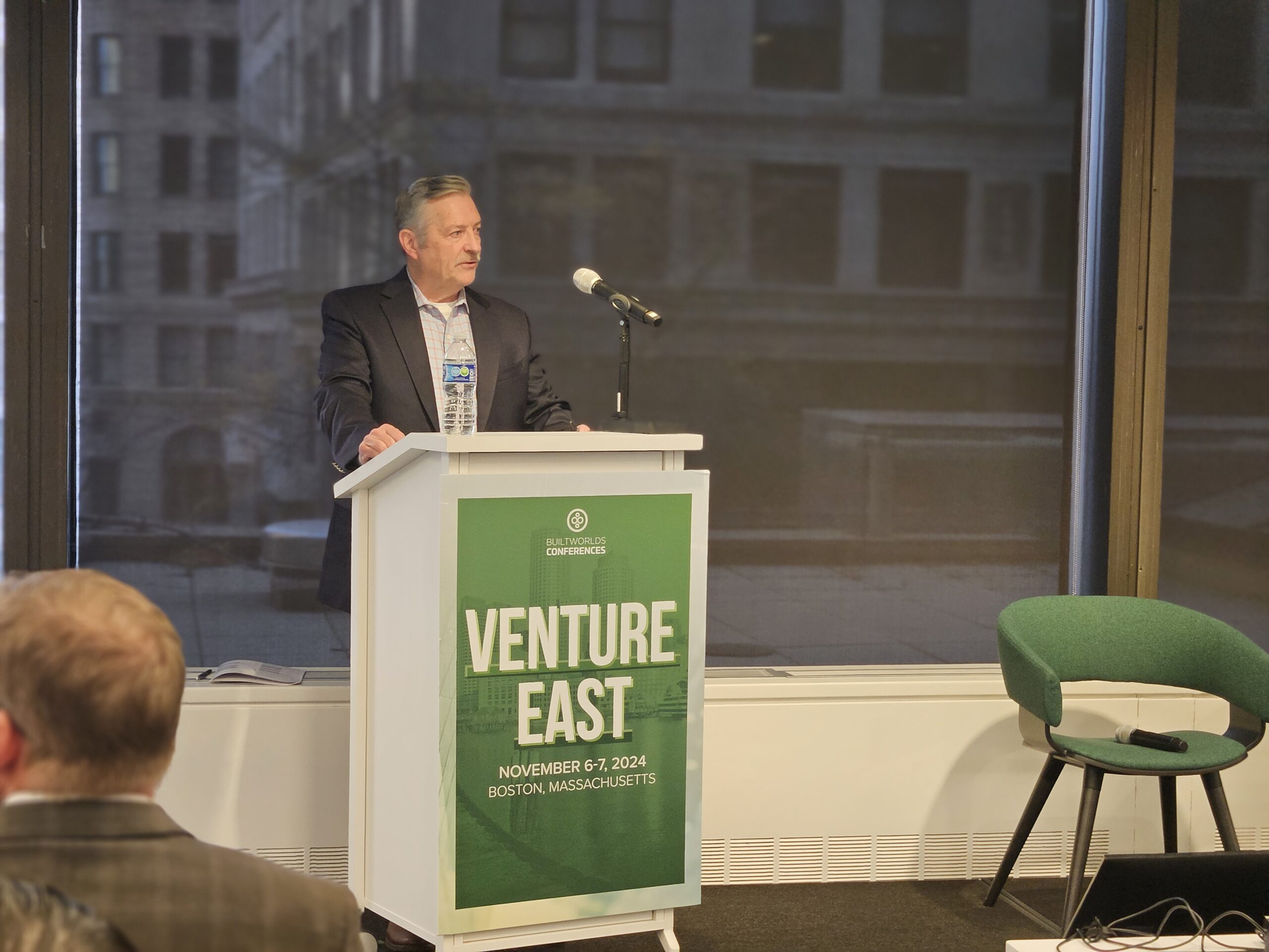 Jesse Devitte, co-founder & general partner of Building Ventures, delivers the 2024 Venture East Keynote Address.