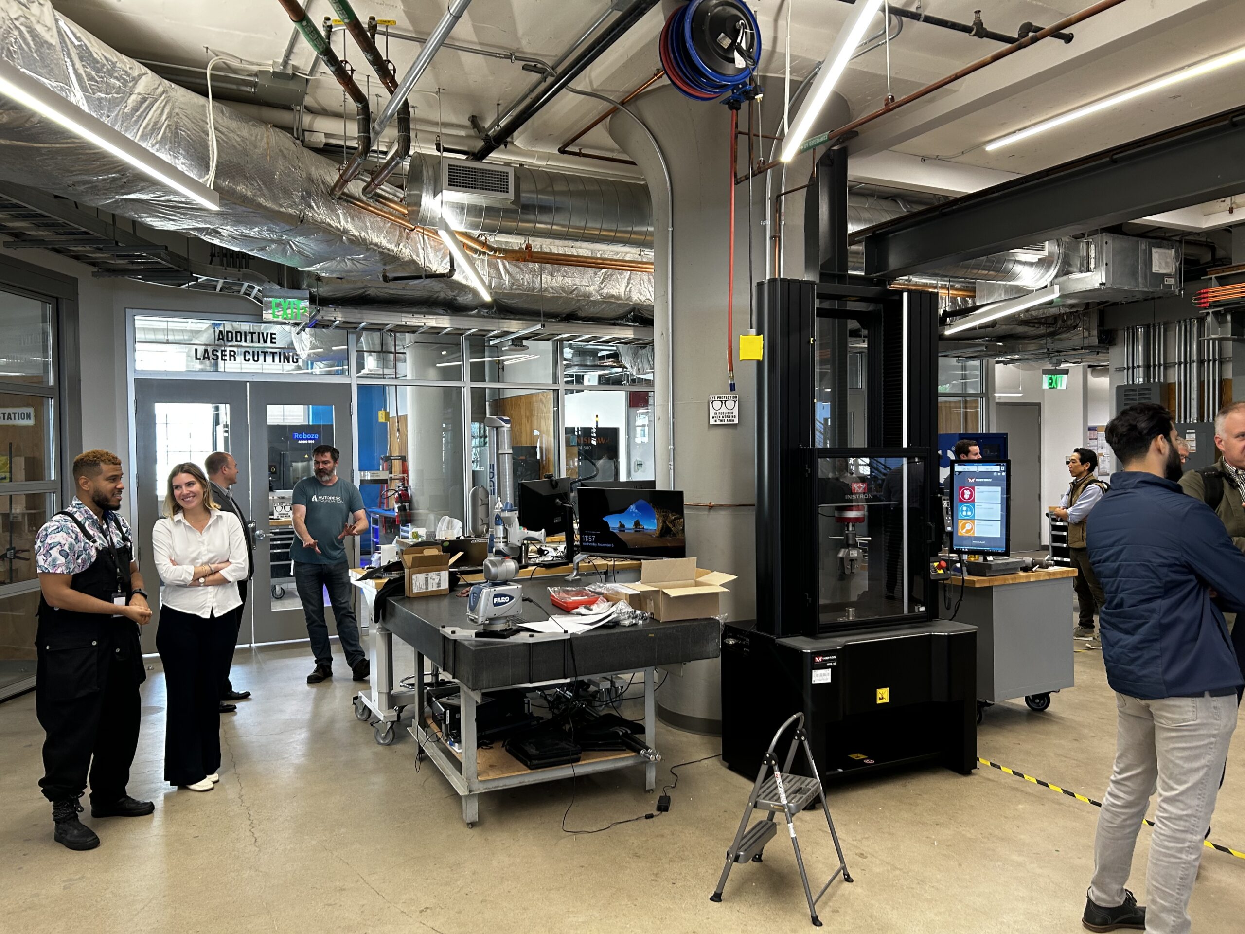 BuiltWorlds' members interact with residents at the Autodesk Tech Center.