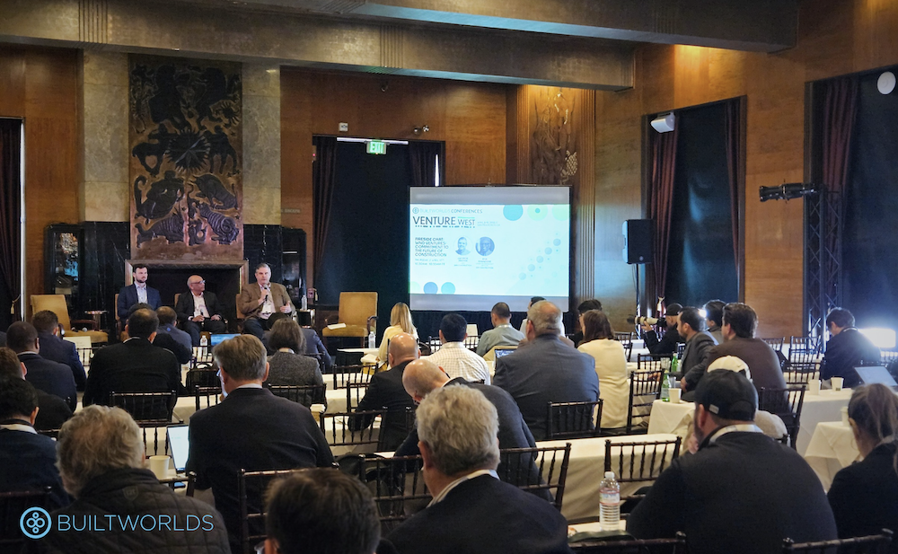 DPR leaders George Pfeffer and AtulKhanzode on stage at Venture West by BuiltWorlds 