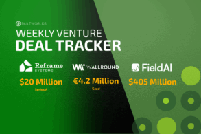 Logos of refram systems, wallround, and fieldAI, which all closed on venture funding rounds