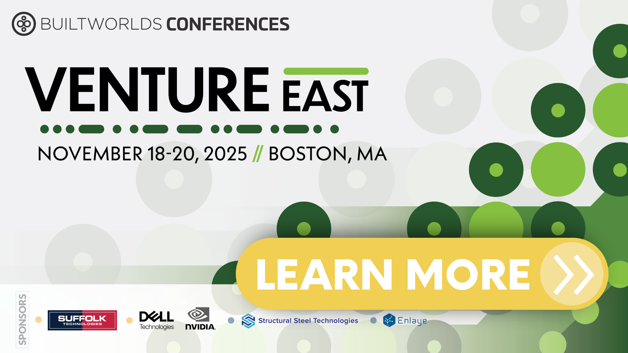 Graphic mentioning builtworlds' venture east conference