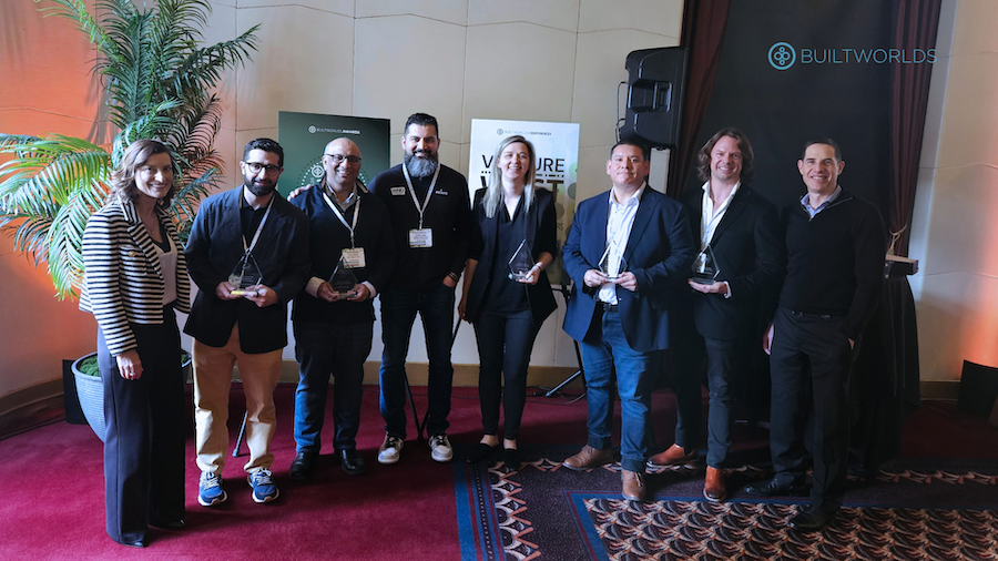2025 investor award winners posing with BuiltWorlds leadership