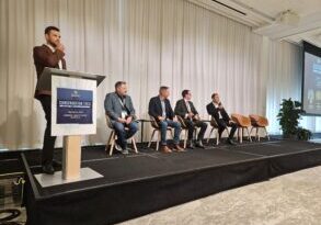 BuiltWorlds Senior Director Tyler Sewall leads industry experts on the site safety panel.