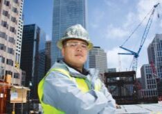 National figure: A grateful citizen and inspiring industry leader, Tran is passionate about paying forward the mentorship that he received. Below right, Tran before his wartime injury in Iraq in 2008. (Above photo: San Francisco Business Times.)
