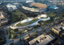 Space sneaker? MAD's proposed L.A. design would put the museum in Exposition Park, near the L.A. Memorial Coliseum.